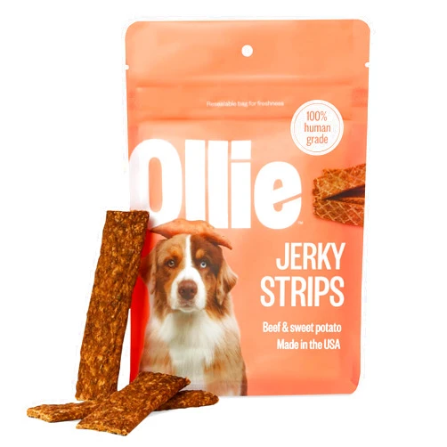 Ollie Beef & Sweet Potato Jerky Dog Treats, 5 oz Pack of 1, All Natural, Healthy Snacks, Made with Real Meat, Human Grade, for Dogs