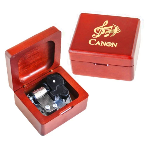 Youtang Canon Music box Carved Wood Musical Box Wind Up Mechanism Mucial Gift for Christmas,Birthday,Valentine's Day
