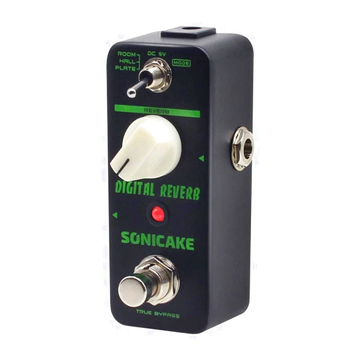 SONICAKE Reverb Guitar Pedal 3 Modes Room Hall Plate Guitar Effects Pedal Digital Reverb True Bypass