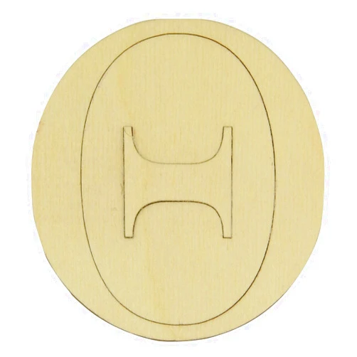 LKN ART Unfinished Greek Letter Theta Wood Cutout, Available in a Variety of Sizes and Thicknesses (12