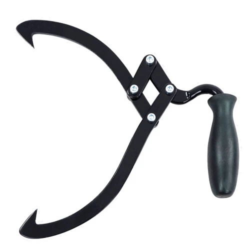 Felled Log Tongs Lifting Firewood Tongs - 10in Manual Log Lifter Logging Tongs Moving Trees and Camping Logs