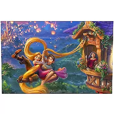 Ceaco 750 Piece Thomas Kinkade - Disney Dreams, Tangled Jigsaw Puzzle, Kids and Adults