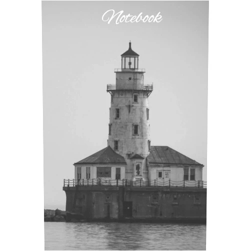 Evocative Impressions Notebook: Chicago Harbor Lighthouse Themed Lined Notebook