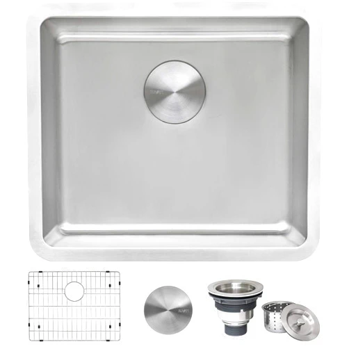 Ruvati 20-inch Undermount Bar Prep Kitchen Sink 16 Gauge Stainless Steel Single Bowl - RVM5020