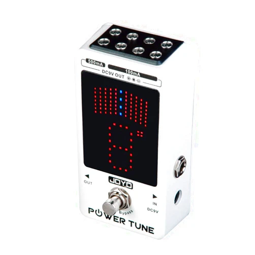 JOYO Power Supply Tuner Pedal with Isolated 8-Channel (2 at 500mA, 6 at 100mA) Low Noise DC 9V Output - True Bypass (Power Tune JF-18R)
