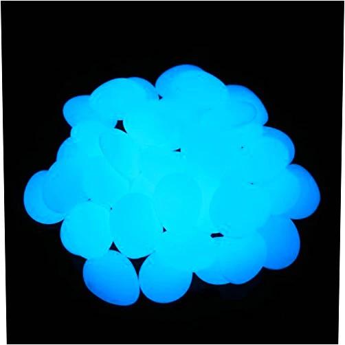 Shiny Stone Glow in The Dark Gravel,Garden Gravel, Glow Stones,Decorative Garden Stones,Glow Rocks for Fish Tank Aquarium Backyard Walkway Garden Gifts Decoration (Briolette 2.5-3cm, Sky Blue)