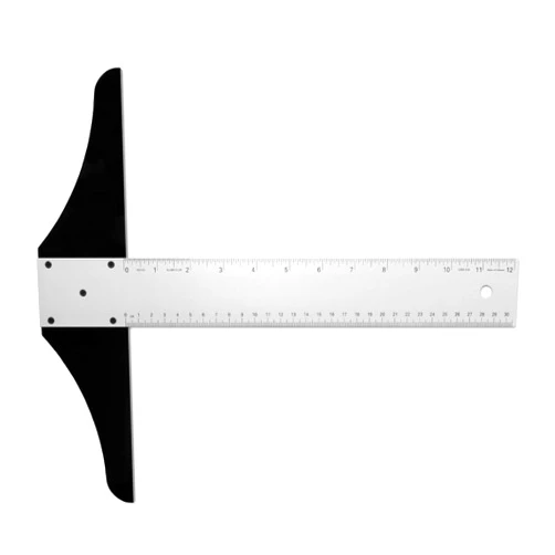 Alumicolor 12-inch Professional Aluminum T-Square for Art Framing & Drafting, Silver
