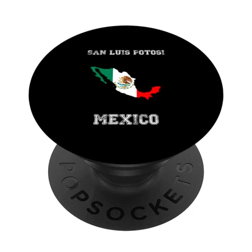San Luis Potosi Mexico Vintage Retro Flag Souvenir San Luis Potosi Mexico Vintage Mexico Flag Map Design PopSockets Standard PopGrip