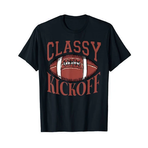 Football Game Day Tees Funny Classy Kick Off Game Day High School Football Match Up T-Shirt