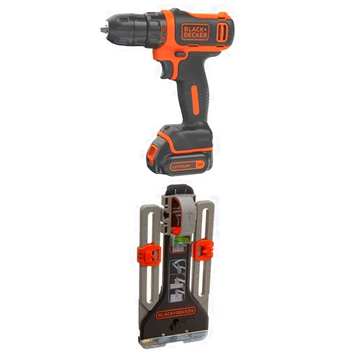 BLACK+DECKER 12V MAX Cordless Drill/Driver with MarkIT Picture Hanging Tool Kit (BDCDD12C & BDMKIT101C)