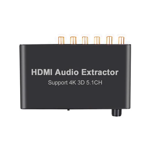 SATMW 4K HDMI to RCA AC3 / DST to 5.1 Coaxial Audio Decoder Amplifier Analog Converter Support 5.1 Channel for PS4 DVD Player