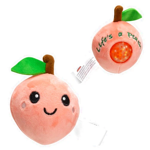 Ariel EDGE Stress Buster Anti Stess for Adult Plushie Pinch Decompression Vent Ball -Squishy Stress Relief Ball with Plushie Cover on The Outside Multiple Styles (Peach)