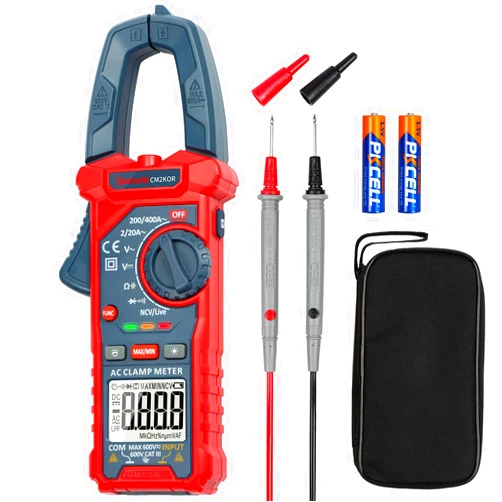AstroAI Digital Clamp Meter Multimeter 2000 Counts Amp Voltage Tester Auto-ranging with AC/DC Voltage, AC Current, Resistance, Capacitance, Continuity, Live Wire Test, Non-Contact Voltage Detection