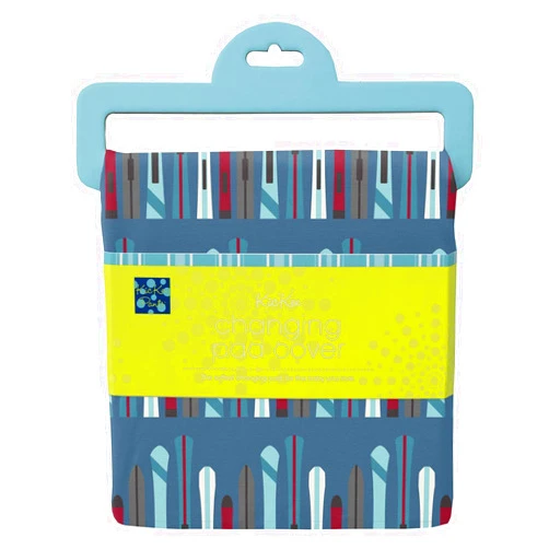 KicKee Pants Baby Changing Pad Cover, Fun Print, Buttery-Soft and Breathable (Twilight Skis - One Size)