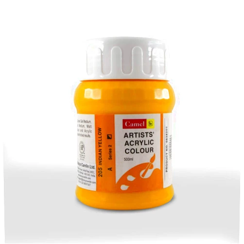 Camlin Kokuyo Artist Acrylic Colour 500 ml Series 2 Indian Yellow