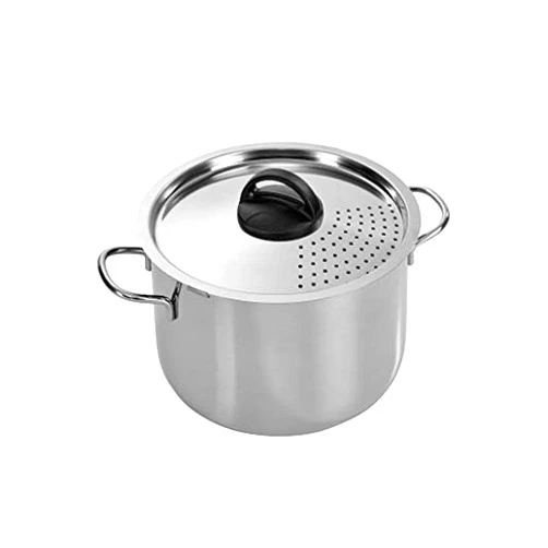 Barazzoni SCOLA VELOCE INOX 42014802280 Pasta Pot, Stainless Steel, Diameter: 8.7 x Height: 8.3 inches (22 x 21.2 cm), Pasta Pot