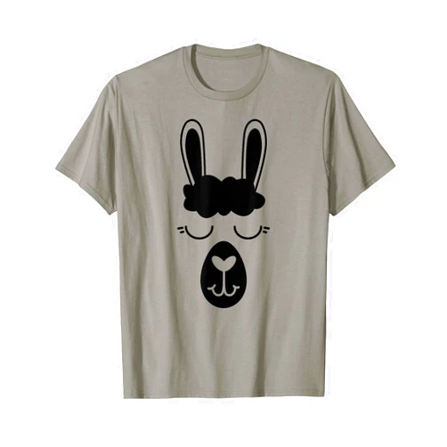 Funny Halloween Family Apparel For Holidays Party Llama Face T-Shirt