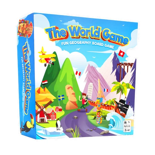 The World Game - Fun Geography Board Game - Educational Game for Kids & Adults - Cool Learning Gift Idea for Teenage Boys & Girls, 2-5 players