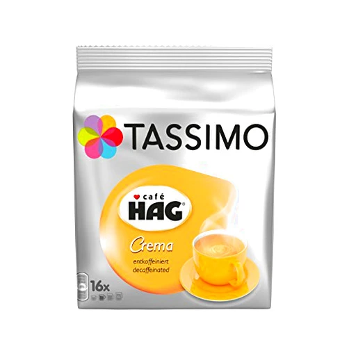 Mondelez International Tassimo Café HAG Crema Decaffeinated, 16 T-Discs