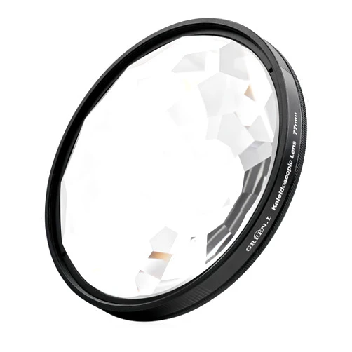 GREEN.L 77mm Kaleidoscope Prism Lens Filter Photography Prism Crystal Glass Effect Filter