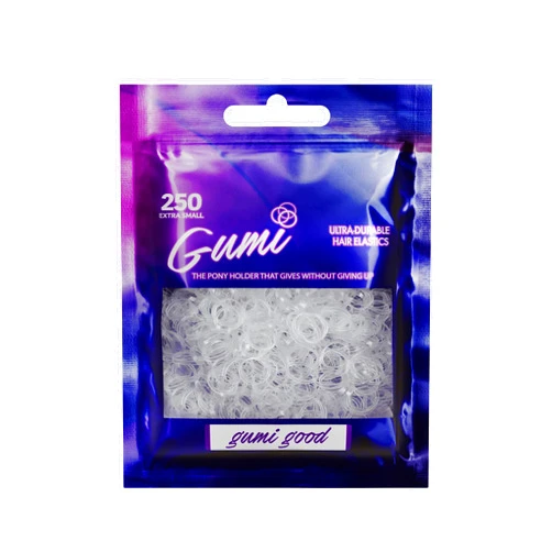 Gumi good Gumi Clear Elastics 1/2 inch Hair Band Extra Small