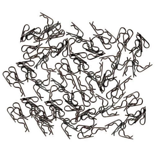 YijiaLink 100PCS Black Universal RC Car Body Shell Pin R-type Clips Compatible with 1/8 1/10 1/16 Scale Redcat HPI Himoto HSP ExceedRC Car Truck Buggy (for 1/10)