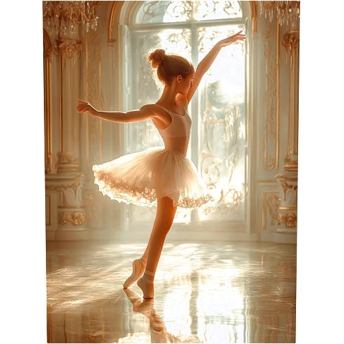 Kaliosy 5D Diamond Art Kits for Adults Dancer by Number Kits, Diamond Painting Art Women DIY Full Drill Crystal Craft Cross Stitch Embroidery Decoration (12x16 inch) 30x40 cm