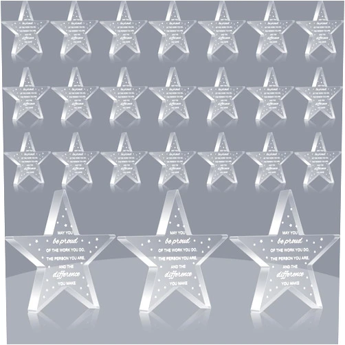Huquary Employee Appreciation Awards for Coworker Employee of The Month Trophy Acrylic Thank You Gift Bulk Be Proud of The Work You Do Keepsake for Retirement Farewell