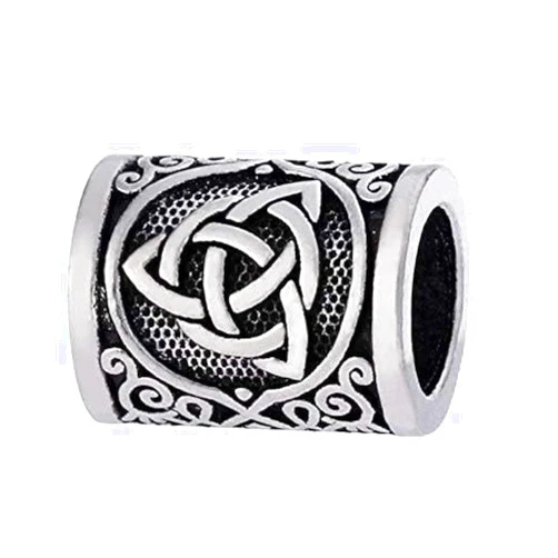 WEILYDF Viking Beard Beads Hair Beads-Viking Hair Beads for Men DIY Beads Celtic Knot Rosary Beads Bearded Ring Irish Beard Beads Large Viking Beard Beads Metal Beads (3pcs Celtic Knot Beads)