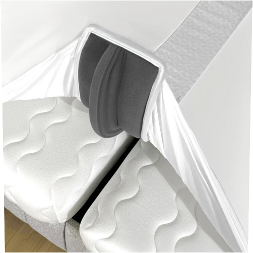 EPHEDORA 3-in-1 Fitted Sheet Attached Bed Bridge Twin (XL) to King Converter Kit with Sheet Strap Set | Split King Gap Filler for Adjustable Bed | White
