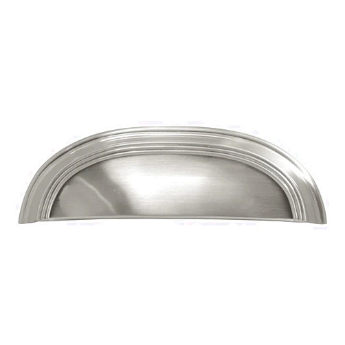 Hickory Hardware 1 Pack Solid Core Kitchen Cabinet Pulls, Luxury Cabinet Handles, Hardware for Doors & Dresser Drawers, 3 Inch & 3-3/4 Inch (96mm) Hole Center, Satin Nickel, American Diner Collection