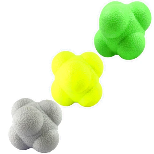 AIRLAXER Reaction Ball,Reflex Ball for Hand Eye Coordination Training,2.83 inch,Pack of 3-Grey,Yellow,Green.