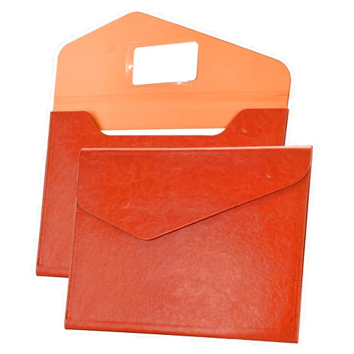 VANRA 1 Piece File Folders PU Leather Expanding Document Holder File Jacket Filing Envelope for A4 Letter Size Paper with Invisible Magnetic Closure Brown