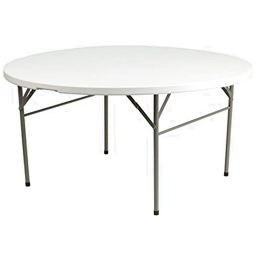 Belnick COLIBROX 60'' Round Bi-Fold Plastic Folding Table - Commercial Quality Banquet Tables (60 inches)