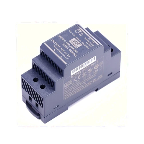 MEAN WELL HDR-30 Ultra Slim Step-Shape 2SU DIN Rail Power Supply, 12V 2A 24W
