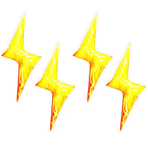Xidsscle 4Pcs Huge Yellow Lightning Foil Balloons Flash Bolt Shape Balloons Mylar Lightning Bolt Party Balloons for Birthday Party, Wedding, Baby Shower Decor