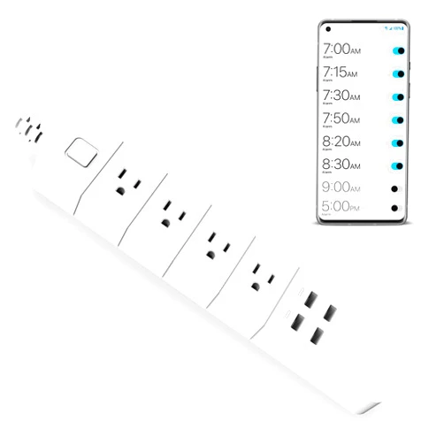eco4life Wireless Smart Power Strip with Surge Protection, Compatible with Alexa, Google Home and Siri, no Hub Required, Controlled by eco4life app(4 Outlets, 4 USB Ports)