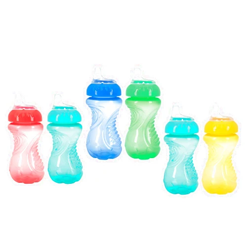 Nuby 2-Pack No-Spill Easy Grip Cup, 10 Ounce, Colors May Vary