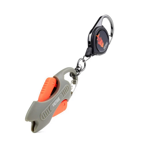 VENSE Retractable Fishing Line Cutter with Ceramic Blades, That Cut Braid, Mono and Fluoro Lines Clean and Smooth, Corrosion - Resistant Scissors, Includes Zinger Retractor Extra.