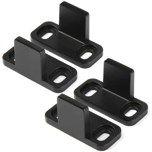 HASWARE Sliding Barn Door Bottom Floor Guide, Floor Mounted Bottom Track Guide, T Shape Design, for Door, Cabinet (Black4)