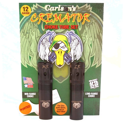 Carlson's Choke Tube Beretta Benelli Mobil Cremator Ported Waterfowl Choke Tube, 12 Gauge, MR & LR, Black