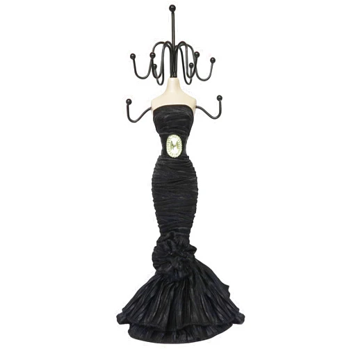WE Doll Jewelry Stand Holder Mannequin Necklace Display Orgaziner Black Evening Gown Jewelry Stand 10 inches