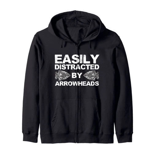 Cute Arrowhead Gift Arrow Tip Accessories & Stuff Funny Arrowhead Design For Men Women Arrowhead Hunting Lover Zip Hoodie