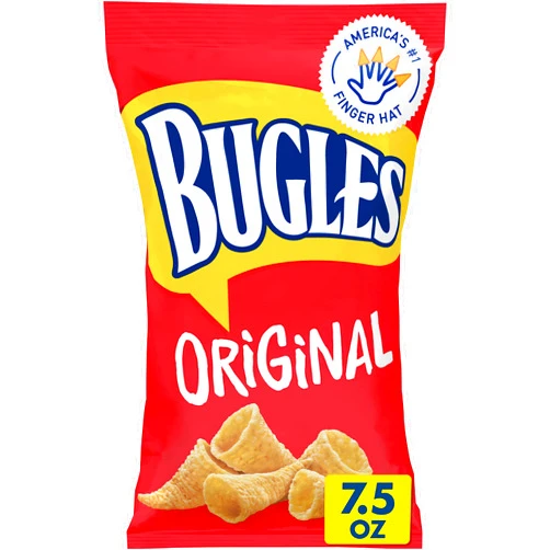 Bugles Original Crispy Corn Snacks, Snack Bag, 7.5 oz