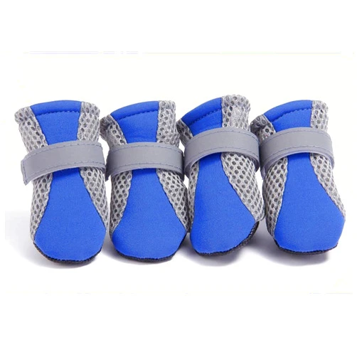 Vctitil 4PCS/Set Dog Shoes Nonslip Dog Mesh Boots Washable Breathable Dog Booties Paw Protector for Outdoor Walking for Small and Medium Pets