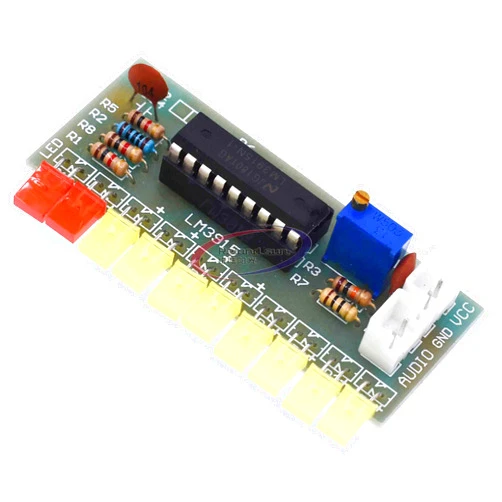 Reland Sung Funny 10 LED Audio Level Indicator LM3915 DIY Kit Electronic Sound Audio Spectrum Analyzer Level Indicator Suite Module