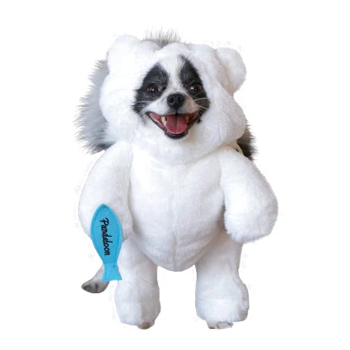 Pandaloon Polar Bear Dog Halloween Costumes for Small Dogs - AS SEEN ON Shark Tank - Walking White Bear with Arms (Size 2 (15-16 in Total Height))