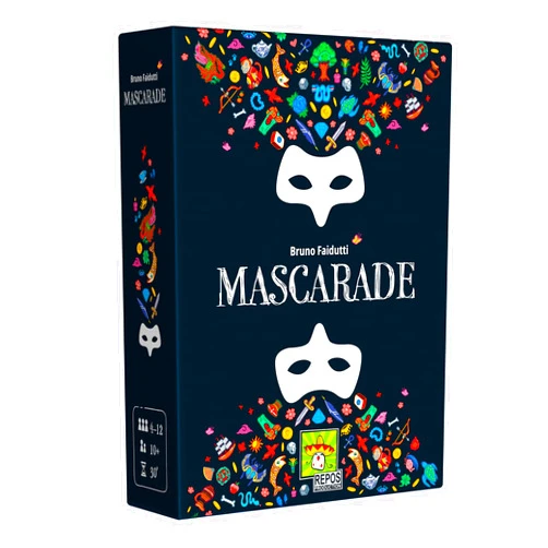 Repos Production Mascarade Second Edition Party Game | Bluffing Game | Strategy Board Game | Fun Family Game for Game Night with Adults and Kids | Ages 10+ | Average Playtime 30 Minutes | Made by Repos Production