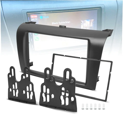 NuIth Double DIN Radio Dash Kits for 2004-2009 Mazda 3, Double Din Radio Mount Housing Bracket Installation Trim Bezel Kit Installation Aftermarket Stereo