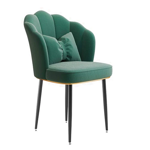 GJAGXQ Upholstered Dining Chairs Modern Side Chair with Metal Legs with BackLounge Chair Armless Makeup Chairs for Kitchen Dining Living Room(Color:Green)